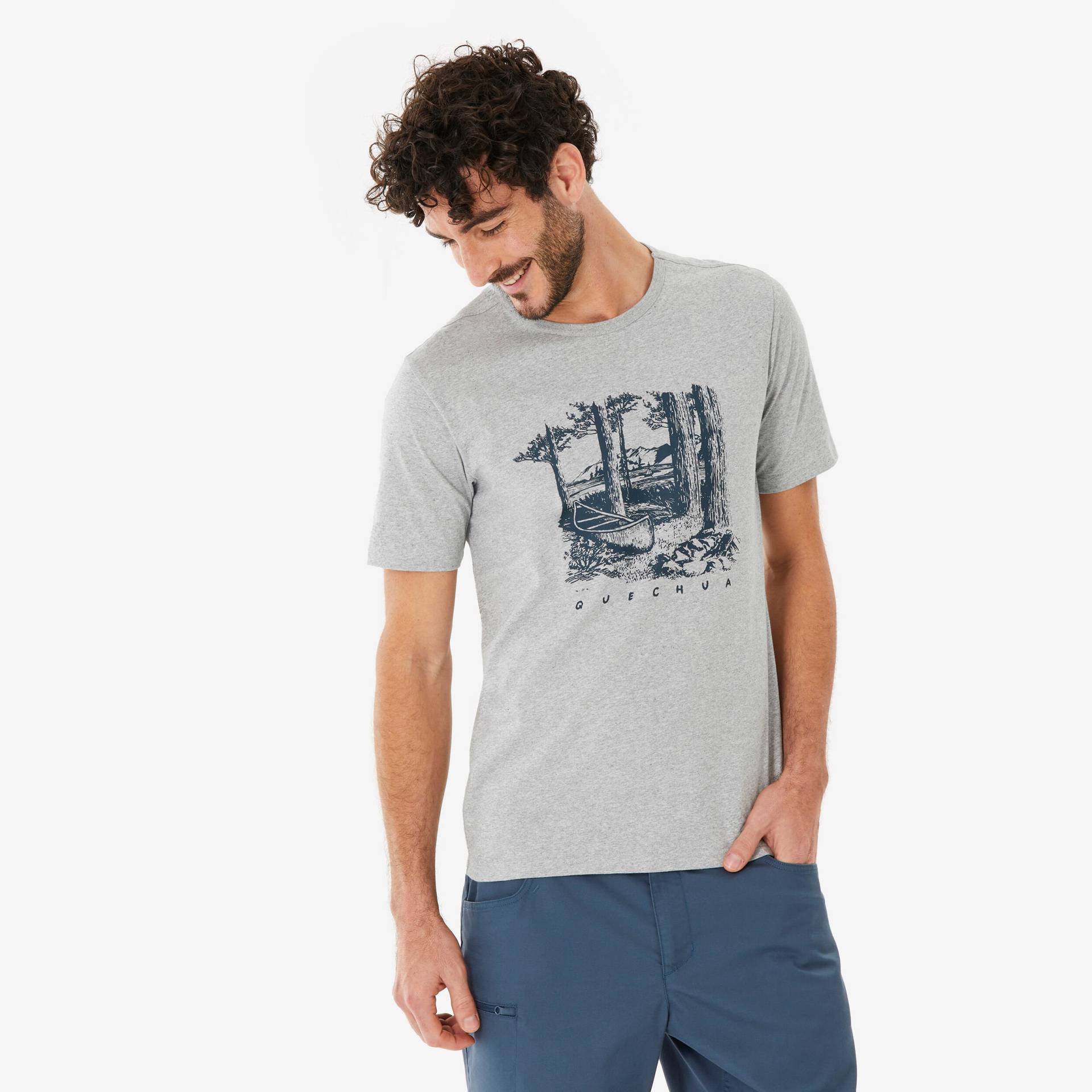 T-Shirt Herren Wandern - NH100 grau T-Shirt Herren Wandern - NH100 grau von QUECHUA