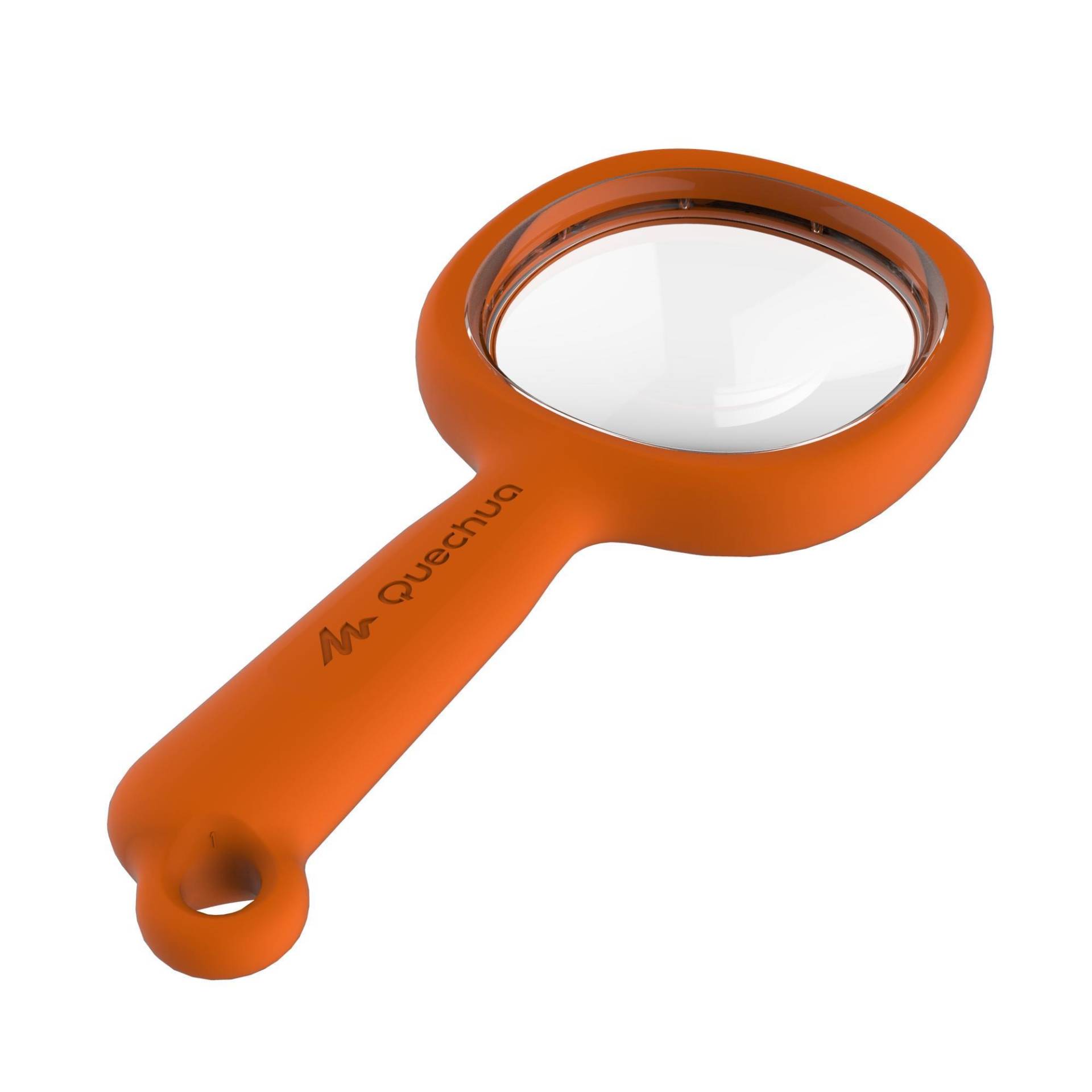 Vergrößerungsglas Lupe MH100 3-fache Vergrößerung Kinder orange von QUECHUA