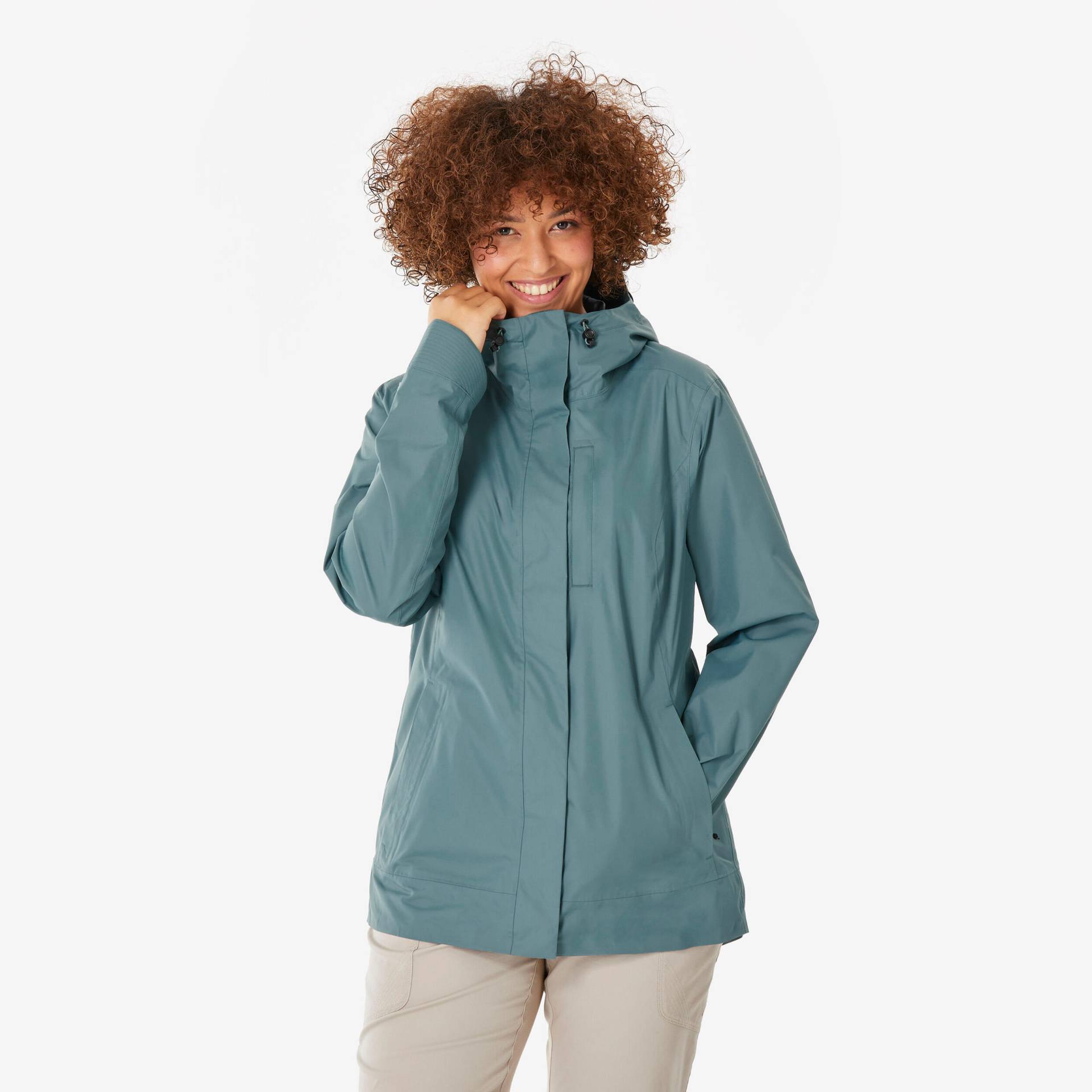 Wanderjacke Damen wasserdicht - NH500 grün Wanderjacke Damen wasserdicht - NH500 grün von QUECHUA