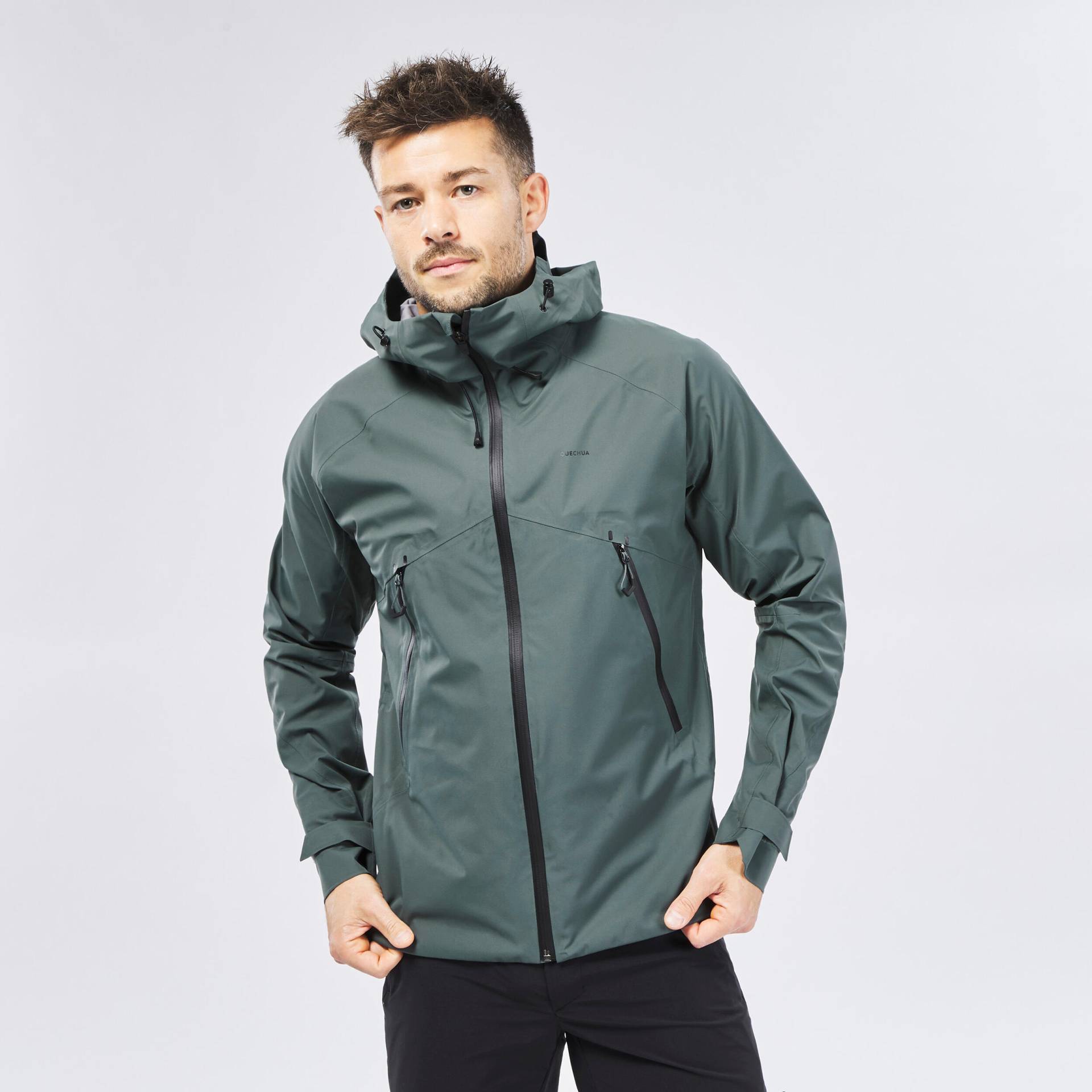 Wanderjacke Herren wasserdicht leicht - MH500 khaki Wanderjacke Herren wasserdicht leicht - MH500 khaki von QUECHUA