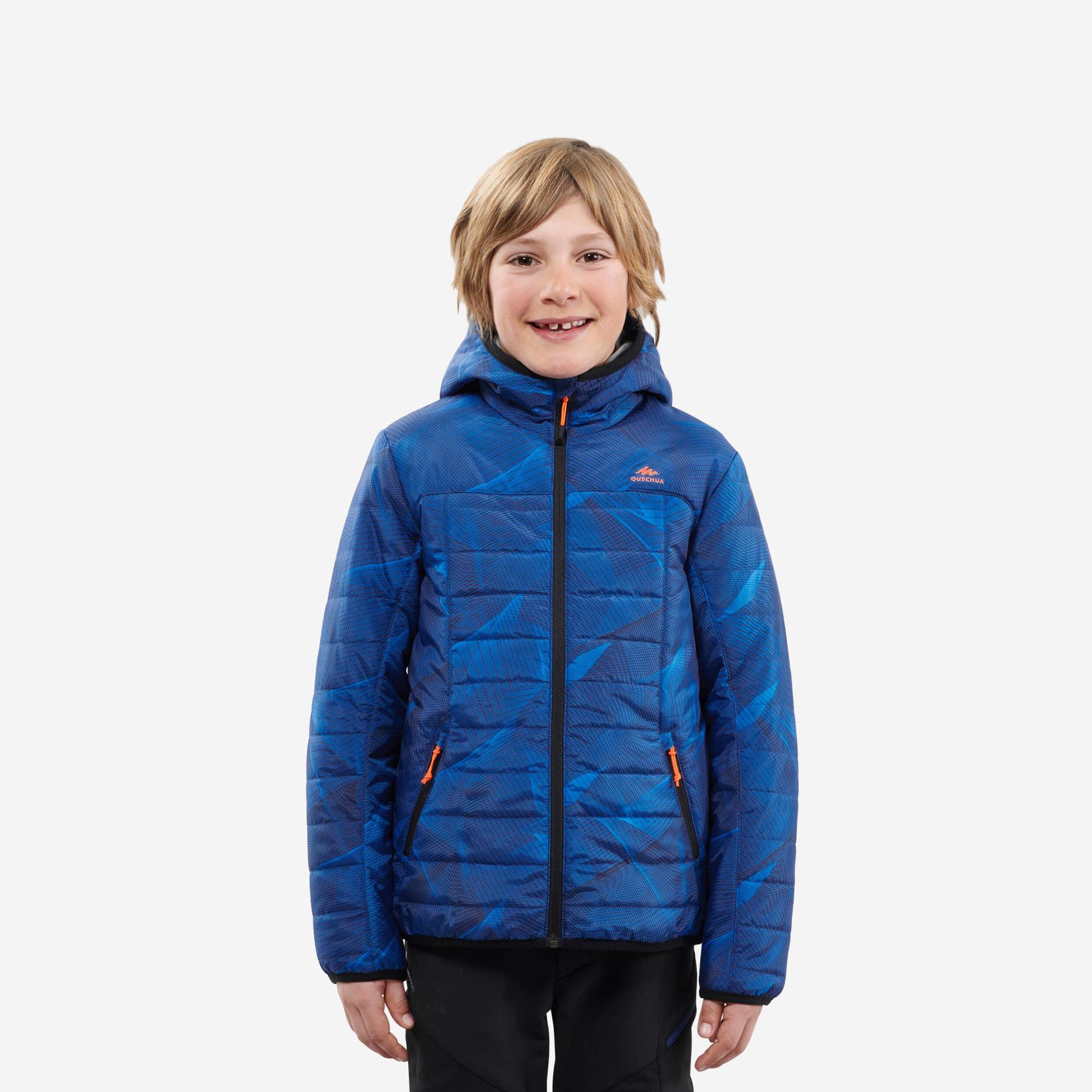 Wanderjacke Kinder Jungen Gr. 122–170 wattiert - MH500 blau von QUECHUA