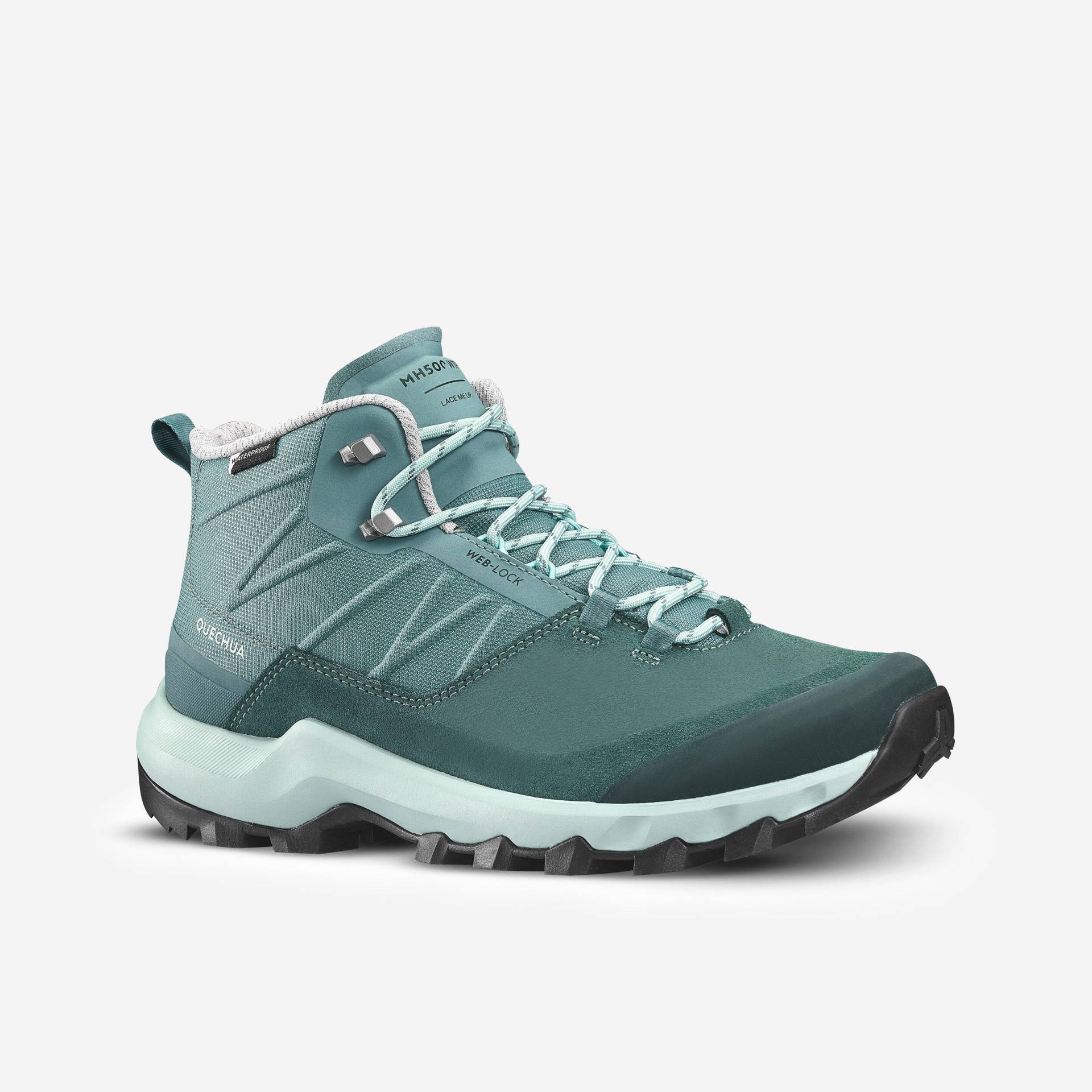 Wanderschuhe Bergwandern MH500 halbhoch wasserdicht Damen grün Wanderschuhe Bergwandern MH500 halbhoch wasserdicht Damen grün von QUECHUA