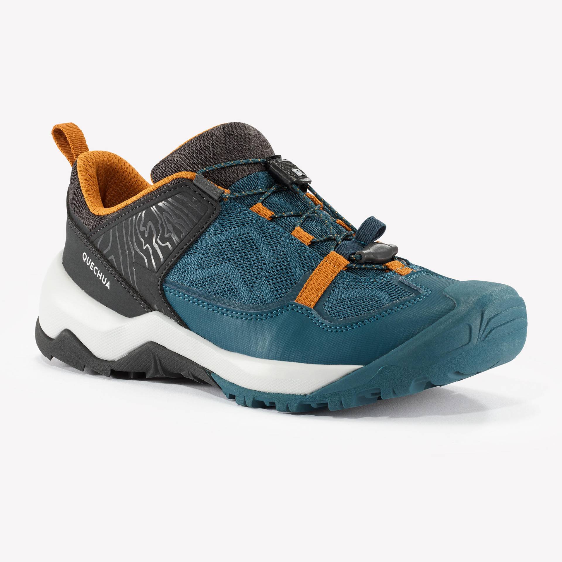 Wanderschuhe Kinder Gr. 35–38 Schnellschnürung - Crossrock blau von QUECHUA