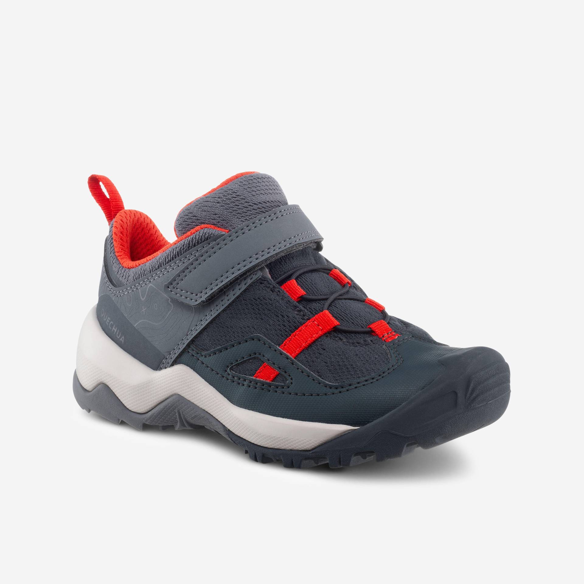 Wanderschuhe Crossrock mit Klettverschluss Kinder Gr. 24–34 grau/rot Wanderschuhe Crossrock mit Klettverschluss Kinder Gr. 24–34 grau/rot von QUECHUA