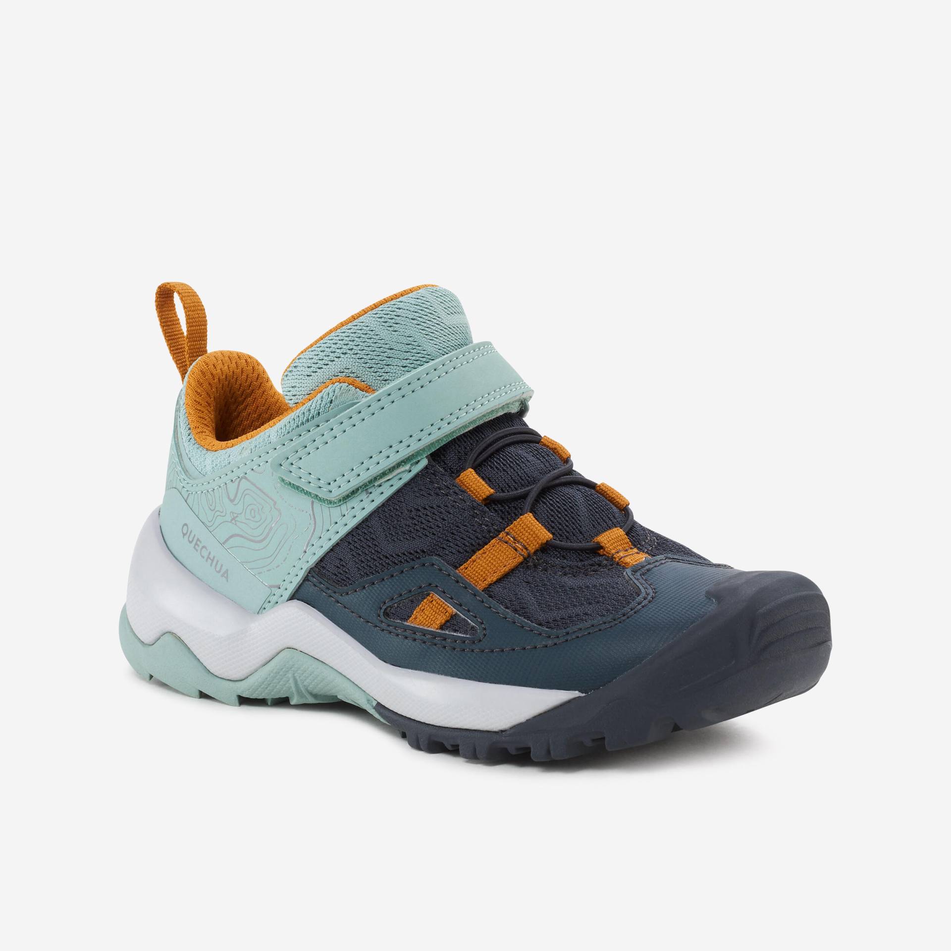 Wanderschuhe Crossrock mit Klettverschluss Kinder Gr. 24–34 grün/grau Wanderschuhe Crossrock mit Klettverschluss Kinder Gr. 24–34 grün/grau von QUECHUA