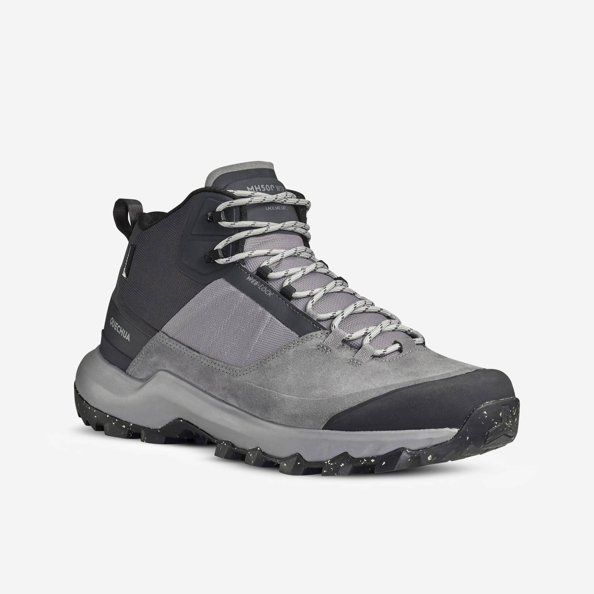 Wanderschuhe Herren wasserdicht Wandern - MH500 halbhoch grau Wanderschuhe Herren wasserdicht Wandern - MH500 halbhoch grau von QUECHUA