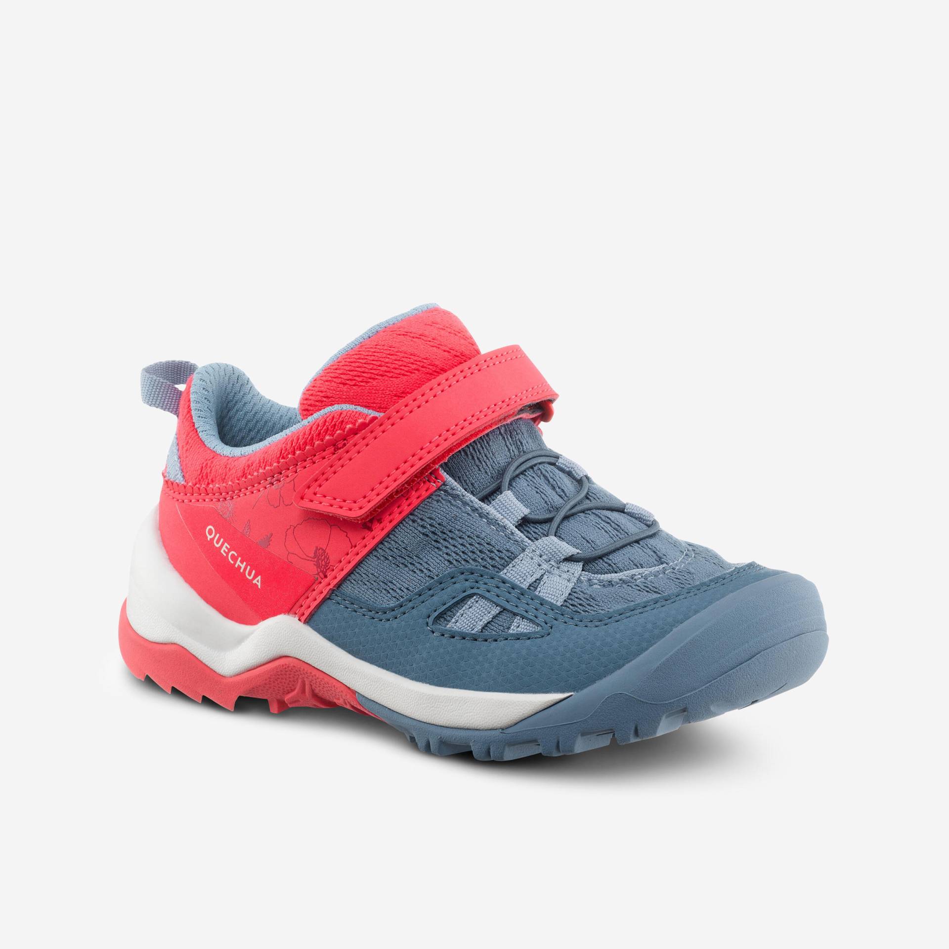 Wanderschuhe Kinder Gr. 24–34 mit Klettverschluss - Crossrock rosa/blau von QUECHUA