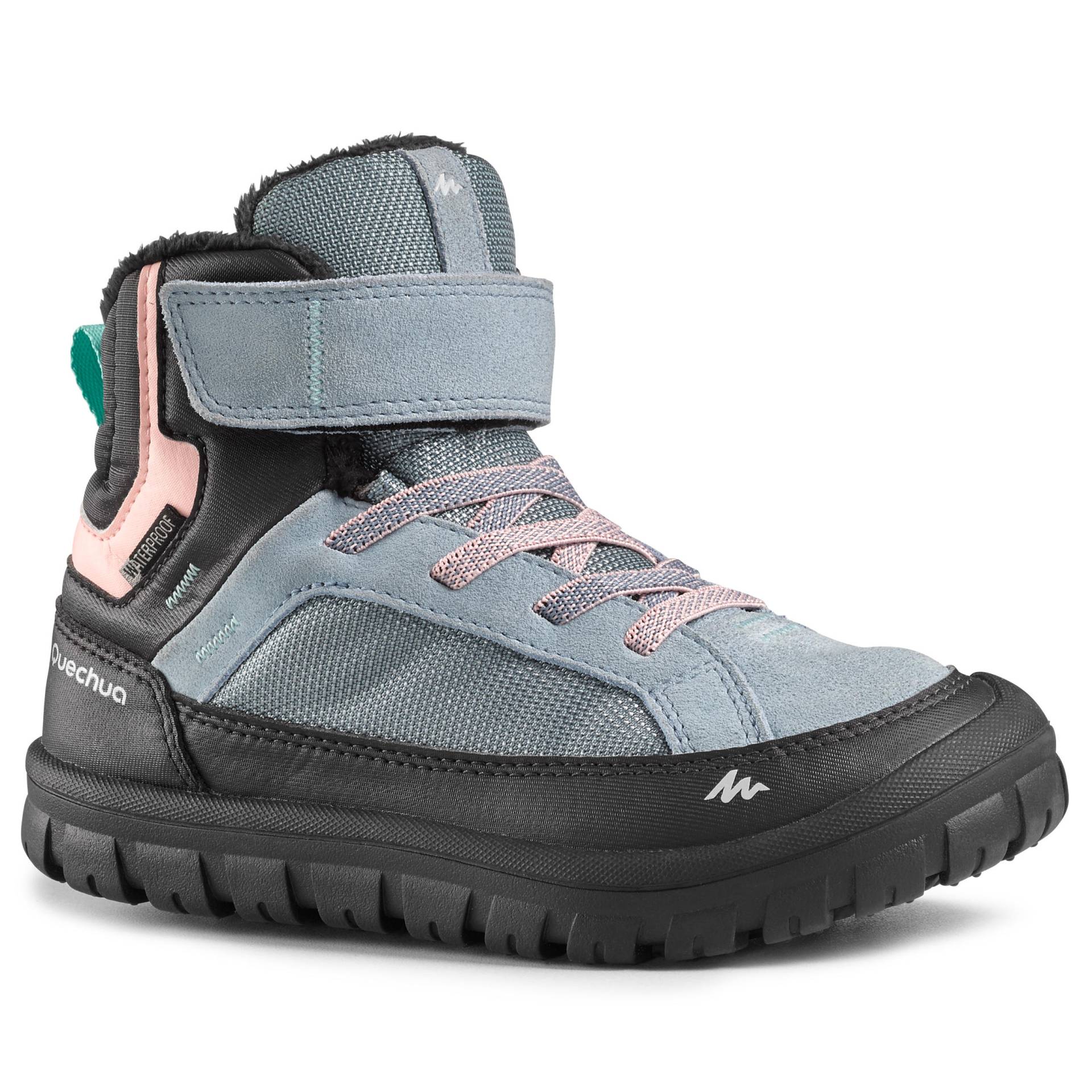 Wanderschuhe Kinder Gr. 28–32 warm wasserdicht mit Klettverschluss - SH500 von QUECHUA