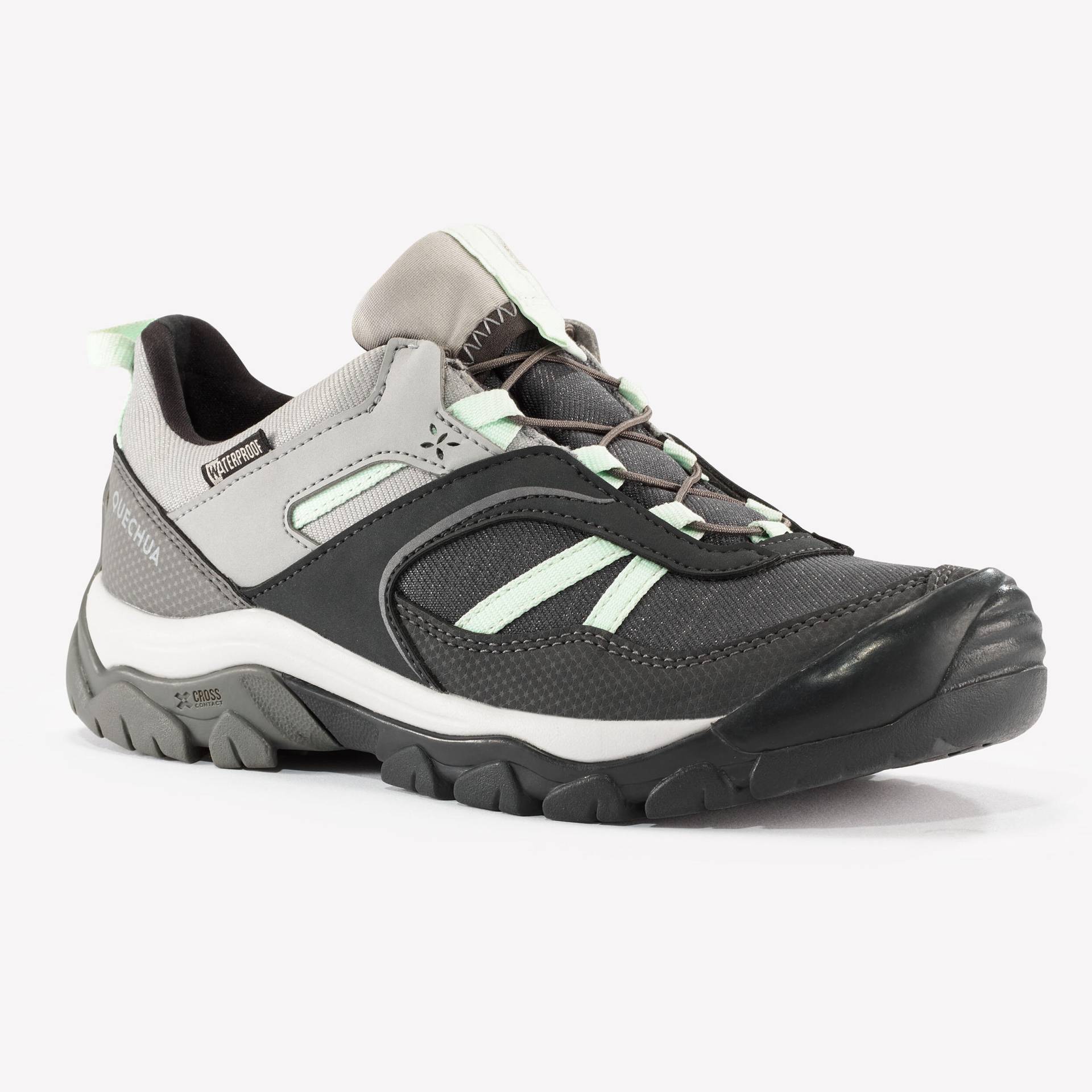 Wanderschuhe Kinder Gr. 35–38 wasserdicht Schnürung - Crossrock grau Wanderschuhe Kinder Gr. 35–38 wasserdicht Schnürung - Crossrock grau von QUECHUA