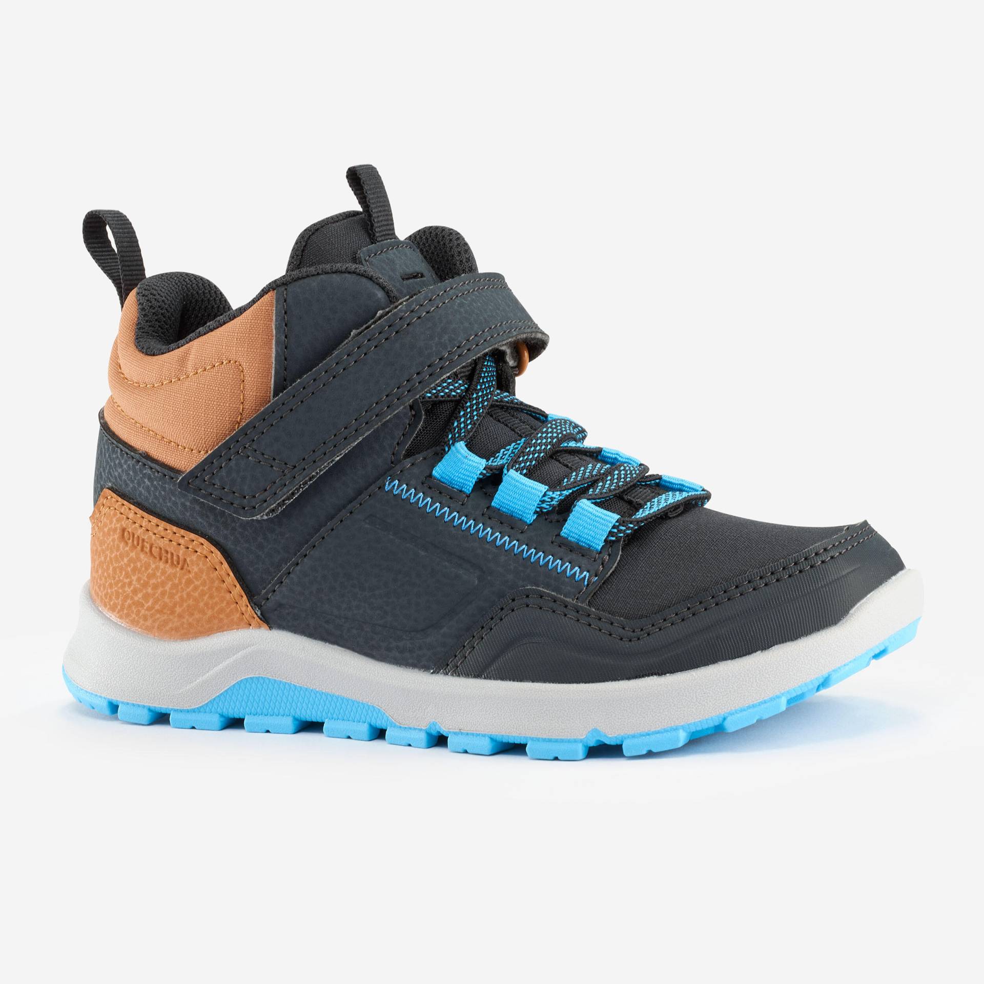 Wanderschuhe Kinder Gr. 28–34 halbhoch Klettverschluss - NH500 grau Wanderschuhe Kinder Gr. 28–34 halbhoch Klettverschluss - NH500 grau von QUECHUA