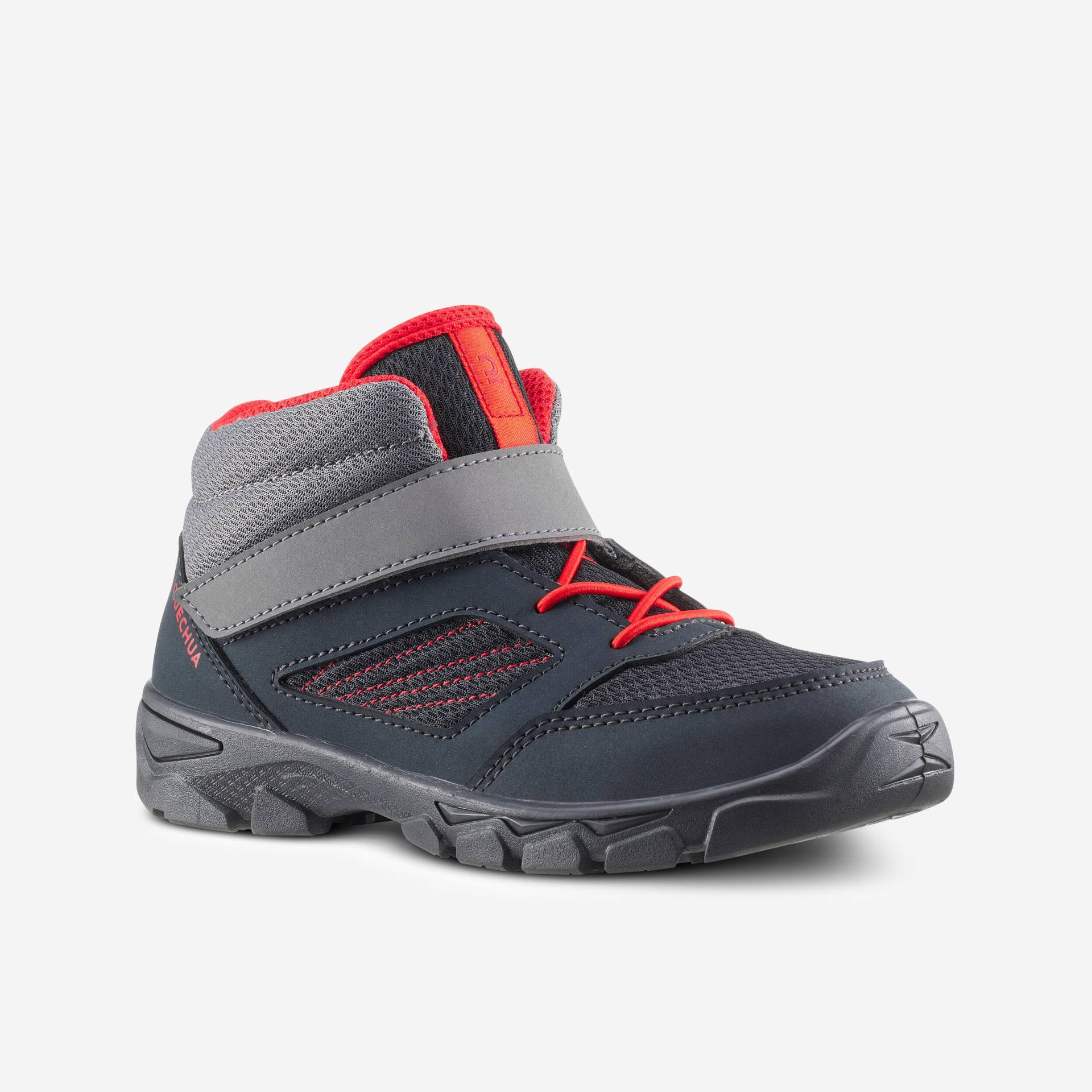 Wanderschuhe MH100 halbhoch Klettverschluss Kinder Gr. 24–34 dunkelgrau Wanderschuhe MH100 halbhoch Klettverschluss Kinder Gr. 24–34 dunkelgrau von QUECHUA