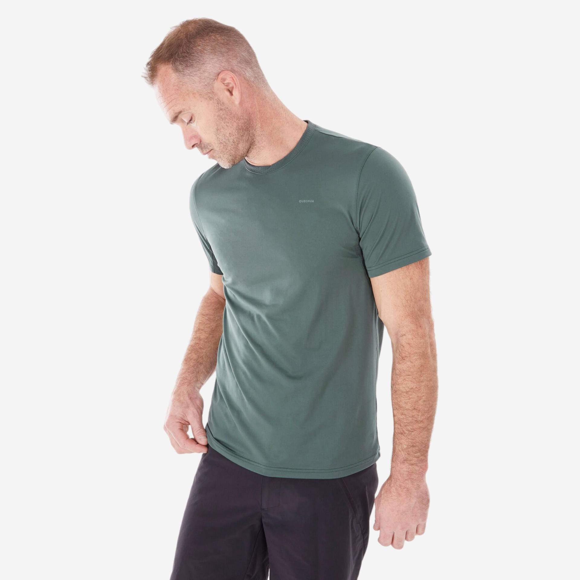 Wandershirt Herren kurzarm Synthetik - MH100 Wandershirt Herren kurzarm Synthetik - MH100 von QUECHUA