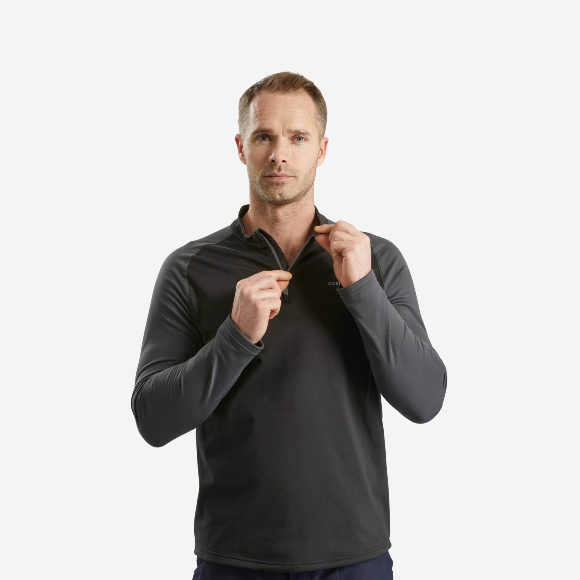 Wandershirt Herren langarm warm Winterwandern - SH100 schwarz Wandershirt Herren langarm warm Winterwandern - SH100 schwarz von QUECHUA
