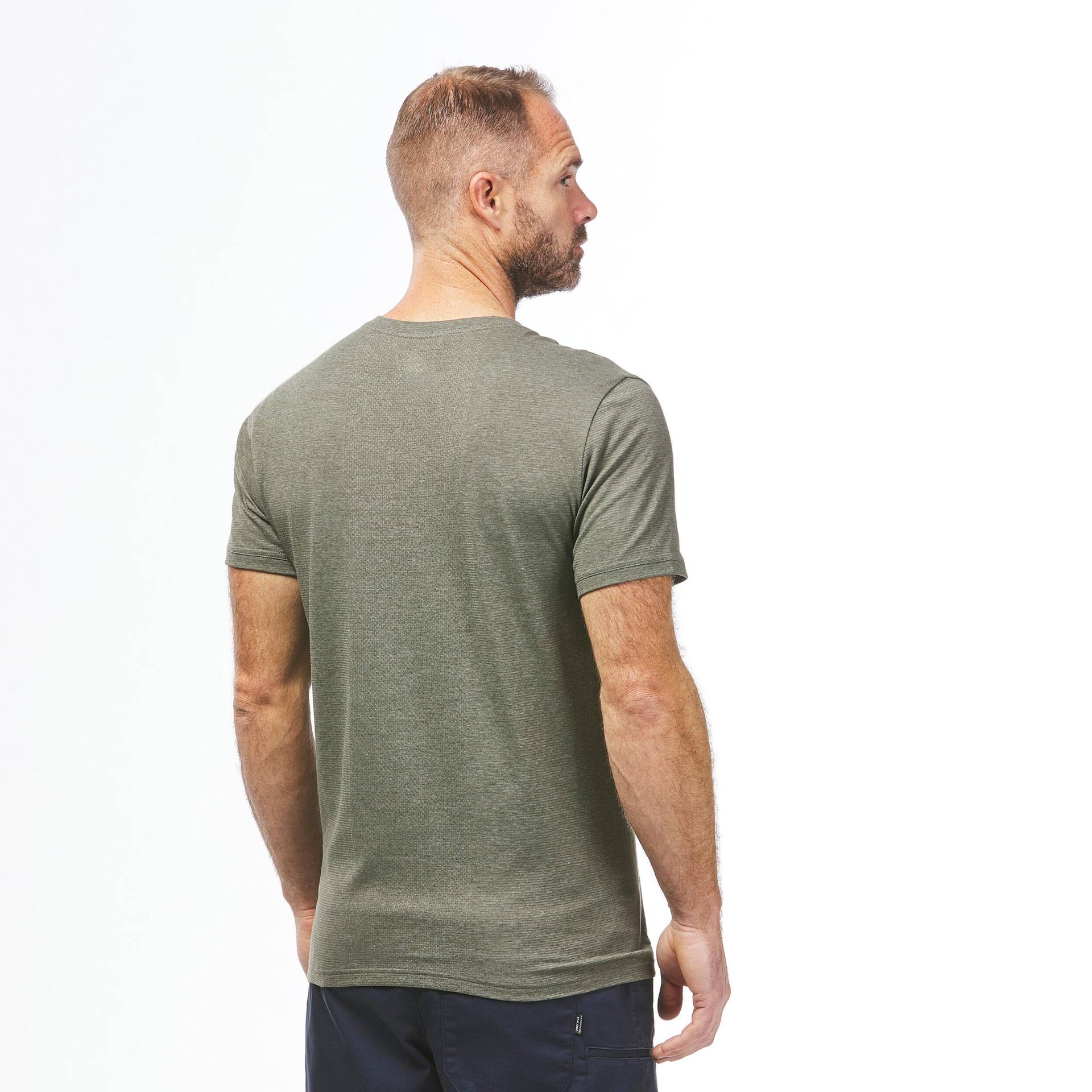 Wandershirt Naturwandern NH550 Fresh kurzarm Herren khaki von QUECHUA