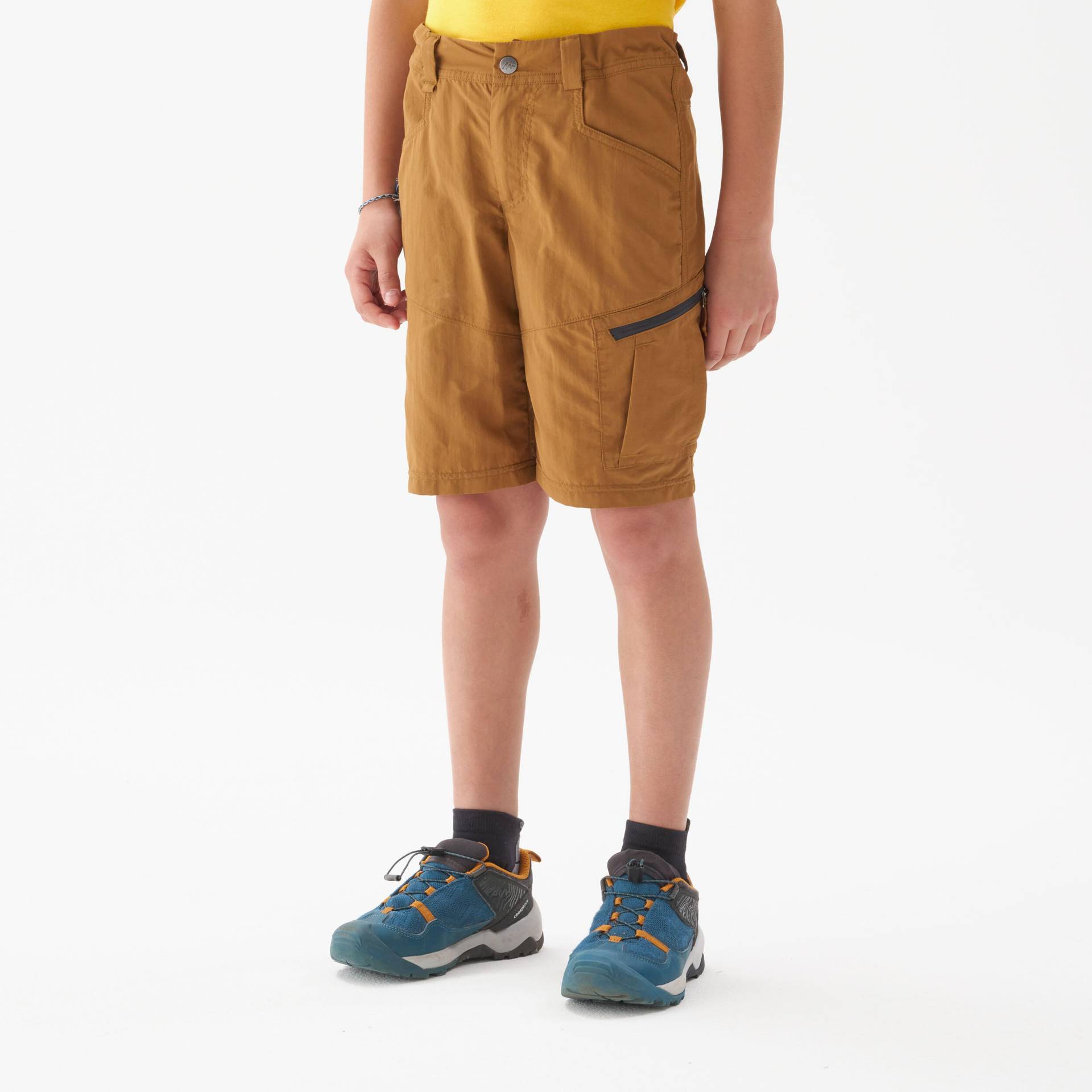 Wandershorts Kinder Jungen Gr. 122-170 Bergwandern - MH500 dunkelbraun von QUECHUA