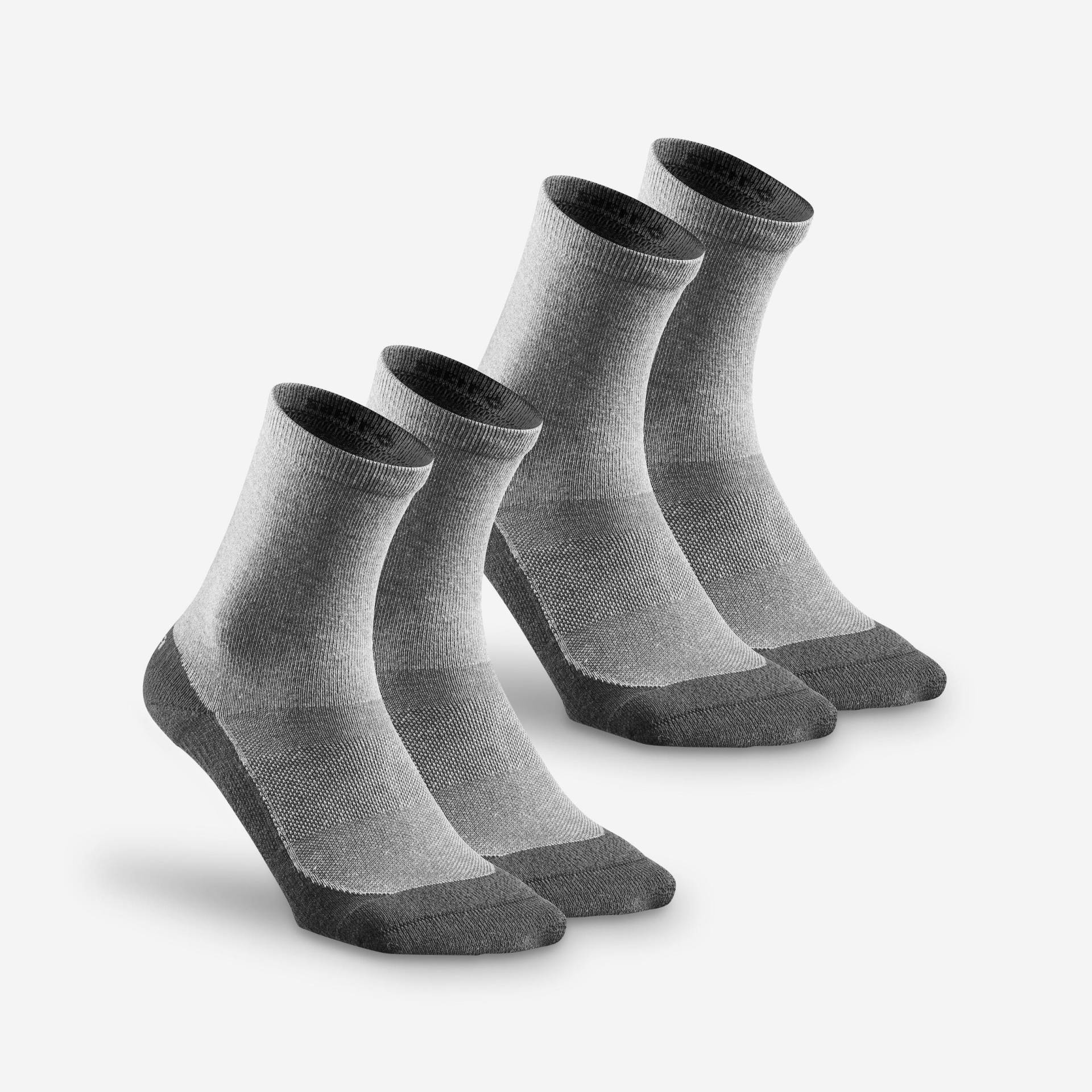 Wandersocken Hike 50 hoch 2 Paar grau Wandersocken Hike 50 hoch 2 Paar grau von QUECHUA