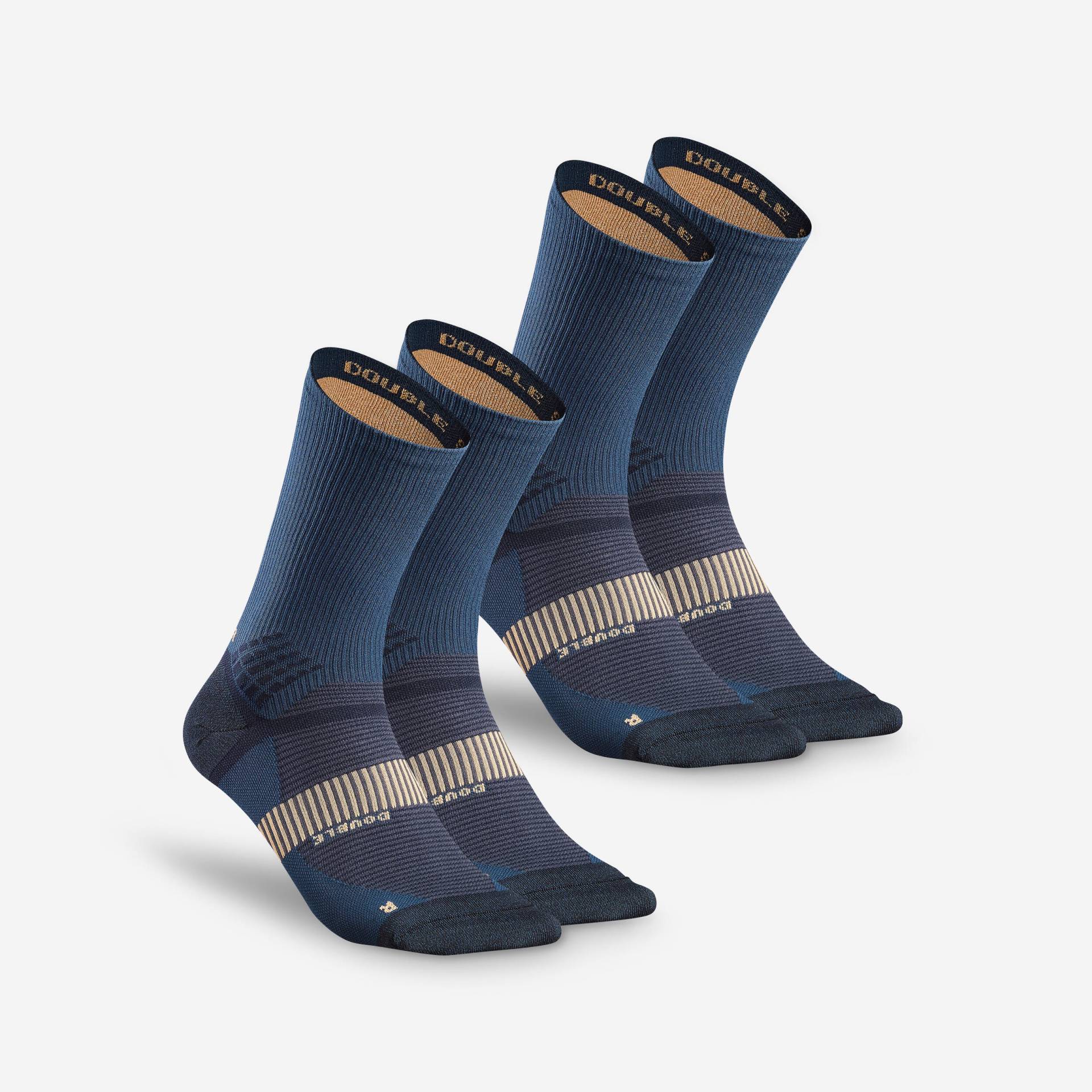 Wandersocken hoch 2 Paar - Hike 520 marineblau von QUECHUA