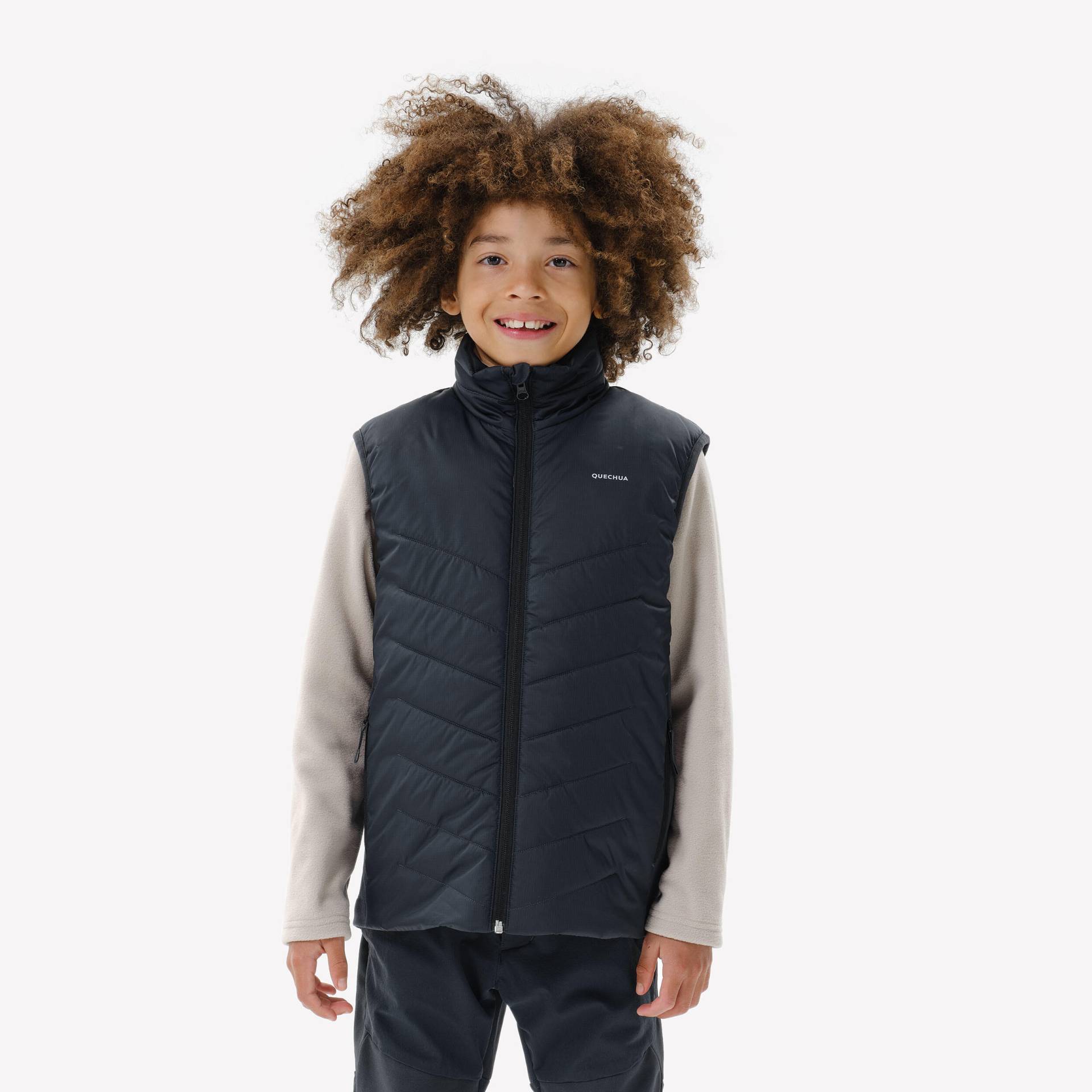 Wattierte Wanderweste Kinder Gr. 122–170 Hybridweste - schwarz Wattierte Wanderweste Kinder Gr. 122–170 Hybridweste - schwarz von QUECHUA