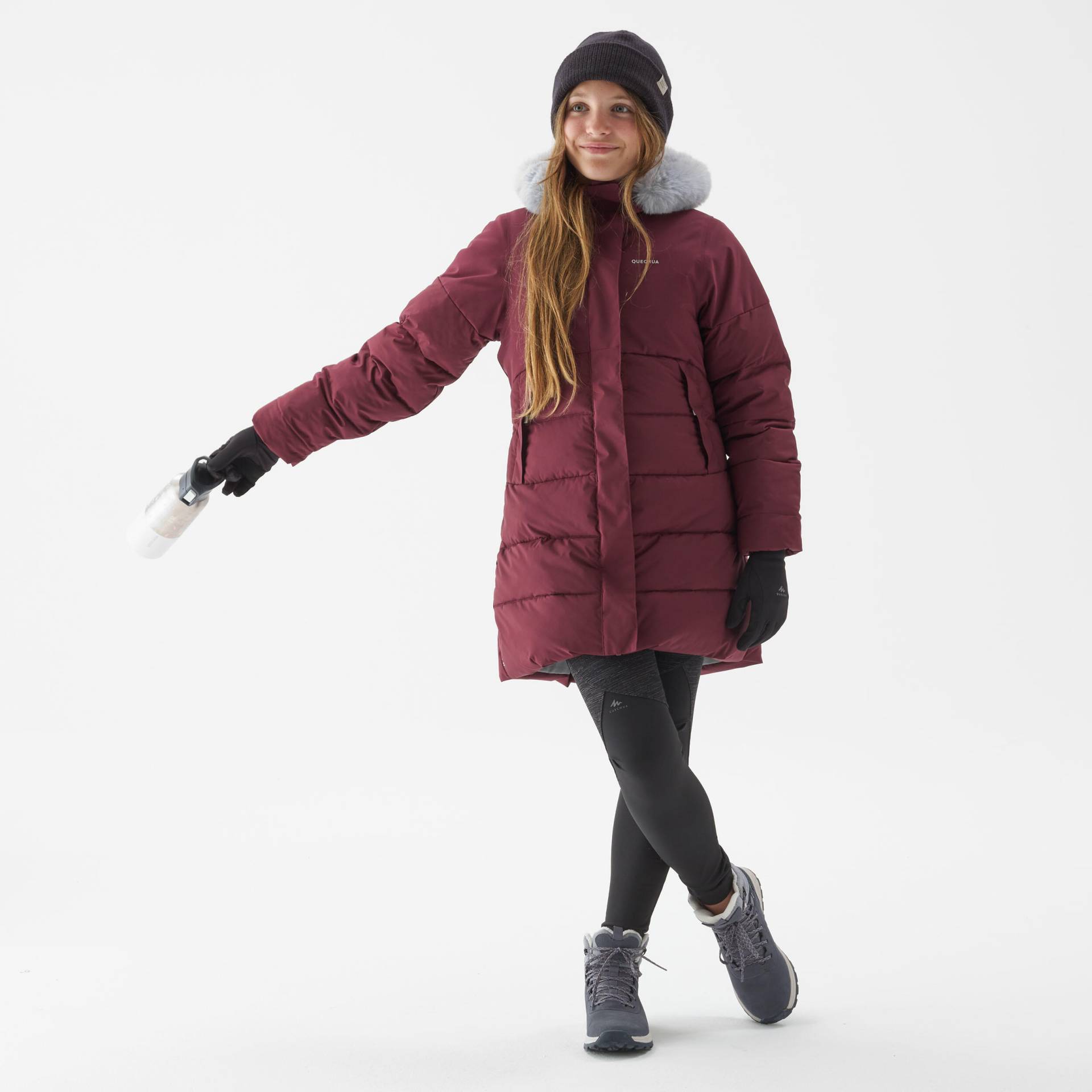 Winterjacke Kinder Gr.122-170 wattiert wasserdicht warm bis -8°C Wandern - SH500 von QUECHUA