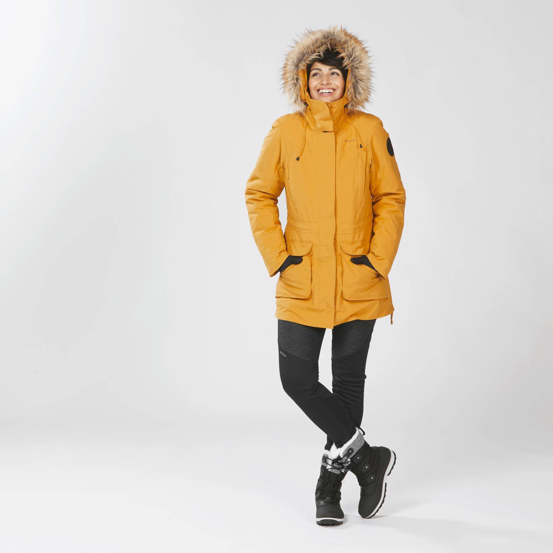 Winterjacke Parka Damen bis -20 °C wasserdicht Winterwandern - SH900 grün von QUECHUA