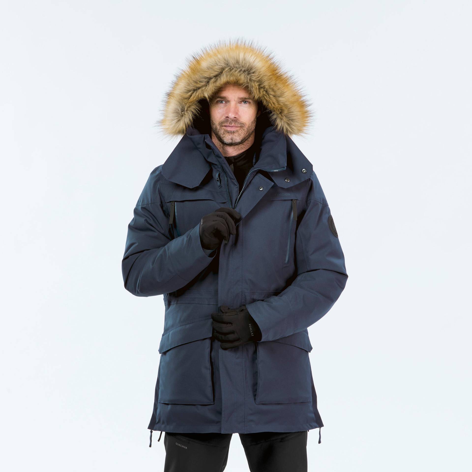 Winterjacke Parka Herren warm bis -20°C wasserdicht - SH900 marineblau von QUECHUA