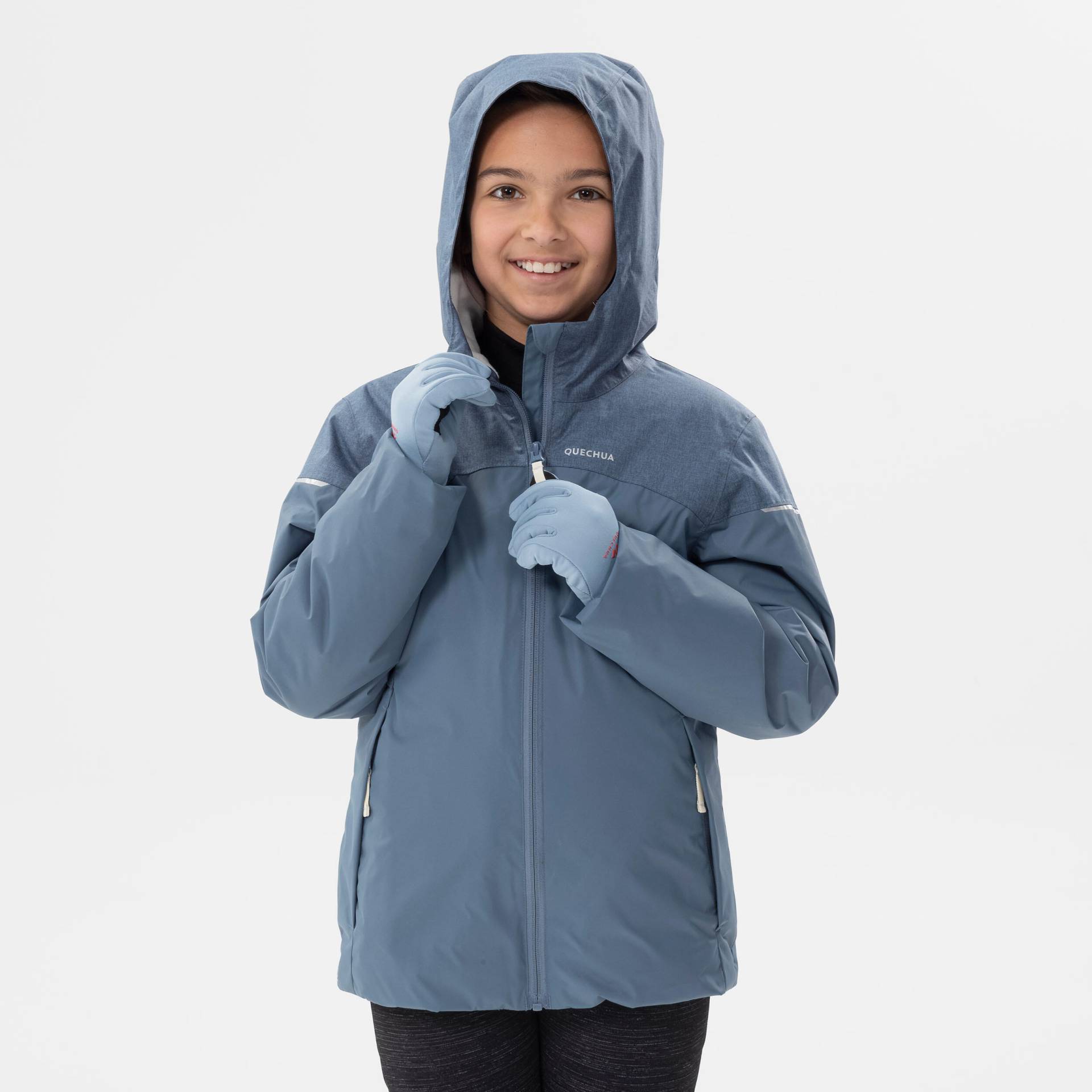 Winterjacke Kinder Gr.122–170 warm bis -3 °C wasserdicht Winterwandern - SH100 von QUECHUA