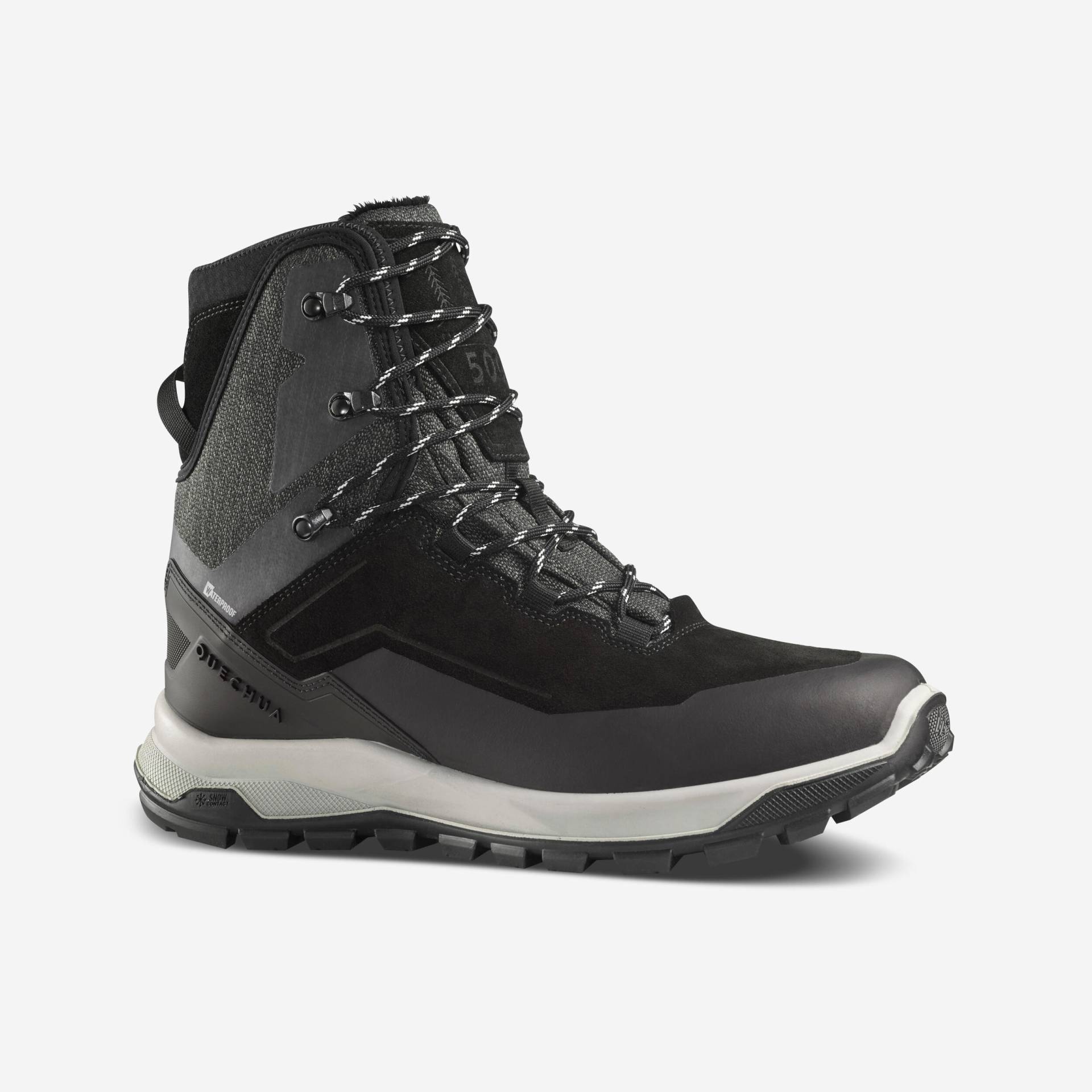 Winterschuhe Herren Leder hoch warm wasserdicht Winterwandern - SH900 schwarz Winterschuhe Herren Leder hoch warm wasserdicht Winterwandern - SH900 schwarz von QUECHUA