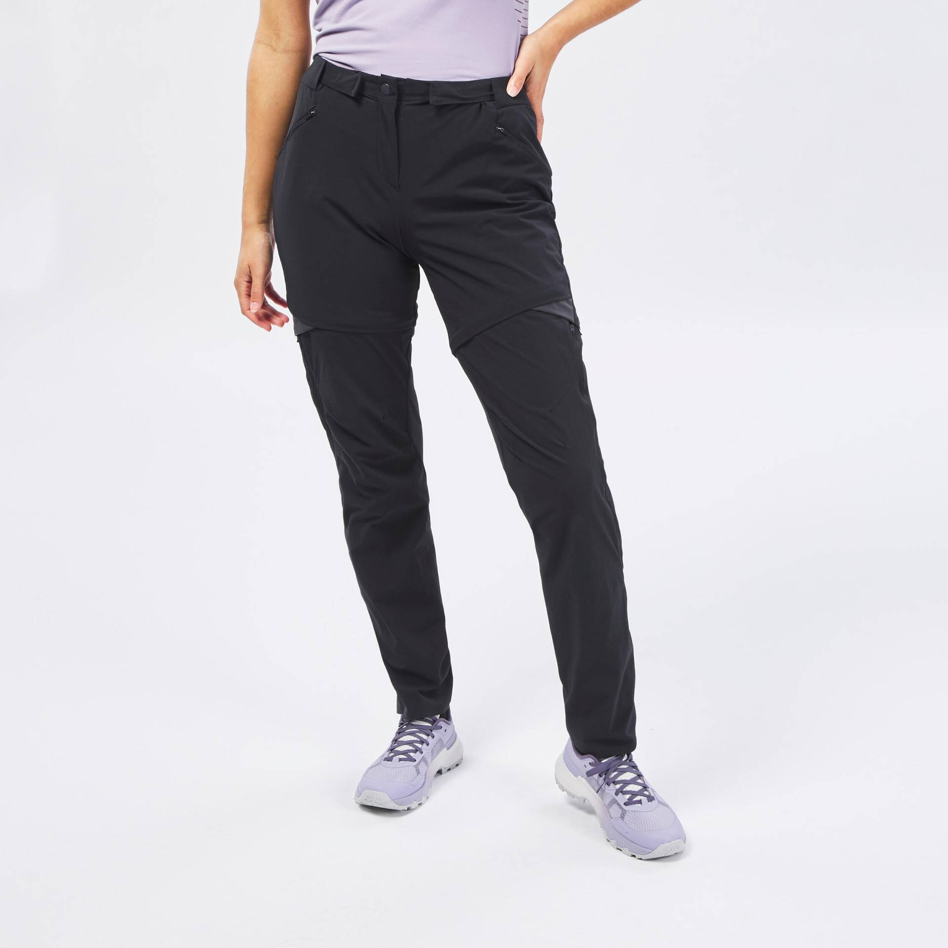 Zip-Off-Hose Damen Bergwandern - MH550 schwarz Zip-Off-Hose Damen Bergwandern - MH550 schwarz von QUECHUA