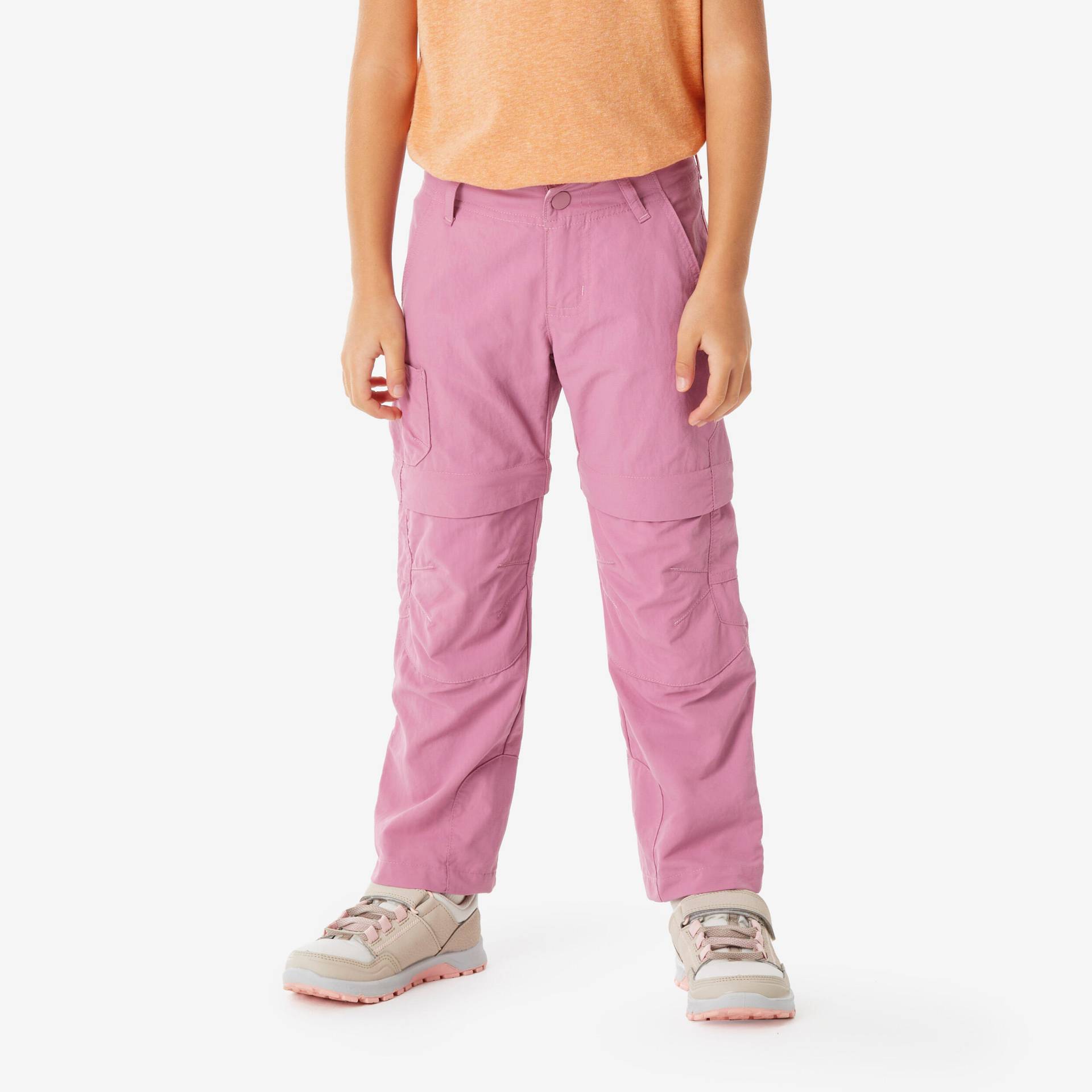 Zip-Off-Hose MH500 Kinder Gr. 92–116 Bergwandern rosa Zip-Off-Hose MH500 Kinder Gr. 92–116 Bergwandern rosa von QUECHUA