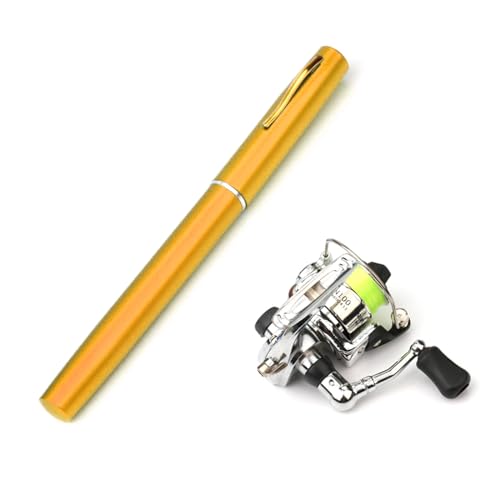 QUEENYARD Pocket Fishing Rod Pen Fishing Rod Teleskop Fishing Rod With Reel Fishing Rod Reel Combo Set von QUEENYARD