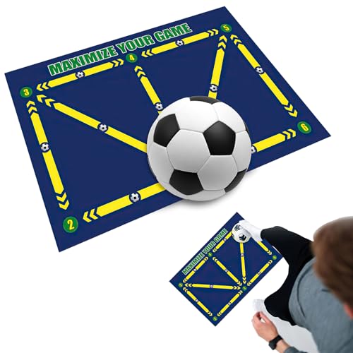 QUSLLIS Fussball Matte - Fussballmatte Training Ballkontrolle, Fussball Trainingszubehör, Turnmatte Kinder Fussball Matte, Rutschfeste Trainingsmatte - Brazil von QUSLLIS