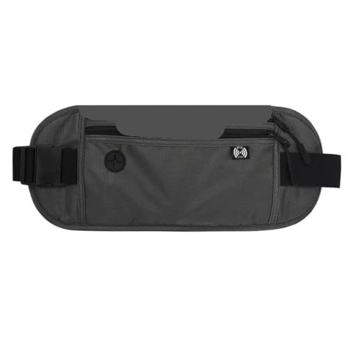 QVPODXWO Bauchtasche Sport Blockieren wasserdichte Sport Reise Telefon Geld Gürtel Tasche Fanny Packs Männer Frauen Versteckte Brieftasche Reisepass Tasche Große Kapazität Zum Laufen(Grey) von QVPODXWO