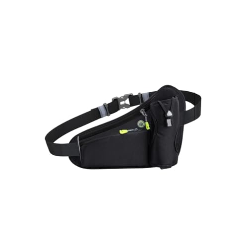 QVPODXWO Bauchtasche Sport Laufen Taille Taschen Wasser Flasche Halter Outdoor Camping Wandern Fitness Männer Frauen Fahrrad Radfahren Gürtel Sport Fanny Packs Zum Laufen(Black Bag) von QVPODXWO