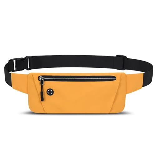 QVPODXWO Bauchtasche Sport Leichte Lauf-Hüfttasche, Sport-Gürteltasche, Handytasche, Herren- und Damen-Hüfttasche, Fitnessstudio, Sporttasche, Hüfttasche, Verstellbarer Riemen Zum Laufen(Yellow) von QVPODXWO