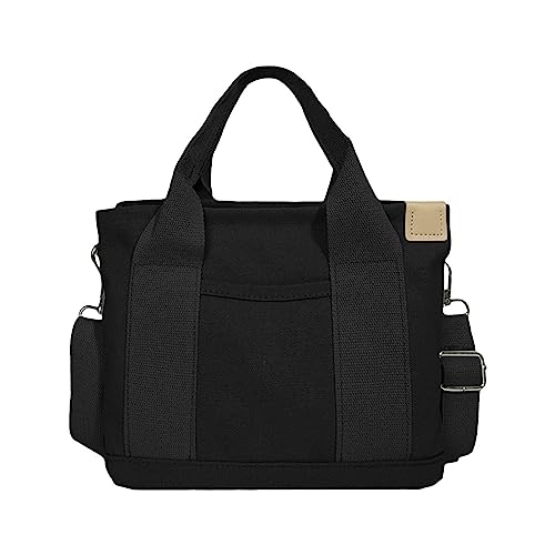 QWAXTRIW Anti-Taschen für Damen, Laptop-Taschen, kleine, solide Tragetasche, niedliche, einfache Canvas-Tasche, modische praktische Tasche, Temperament-Handtasche, tragbare Aufbewahrungstasche, von QWAXTRIW