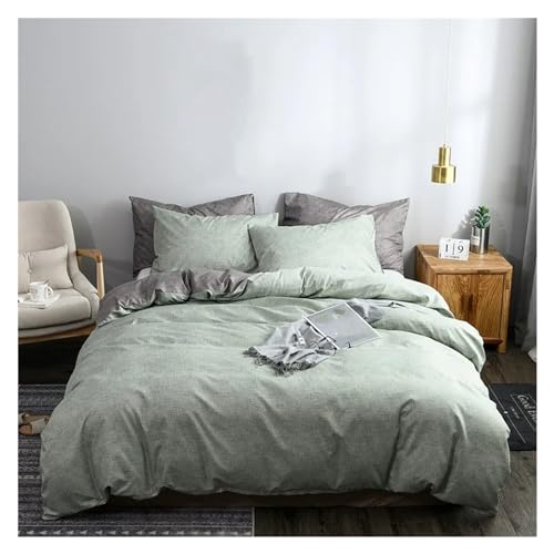 QWAXTRIW Bettwäsche-Sets für Doppelbetten, komplette Sets, wendbares Design, Bettwäsche-Sets für Einzelbett, Doppelbett, Bettbezug-Sets, Bett, vierteiliges Set, (grün, Twin) von QWAXTRIW