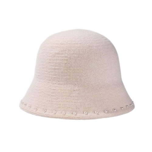 QWAXTRIW Bucket Hat Bucket Hat Warm Bucket Hat All-Match Bucket Hat Lässige warme Herbst- und Winter-Strickmütze von QWAXTRIW