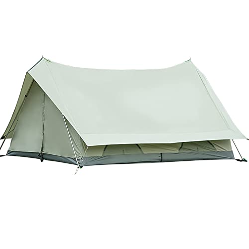 QWAXTRIW Großes Baumwollzelt für 2–3 Personen, Familien-Campingzelt, Turmglocke, Tipi-Zelt, wasserdichtes Tipi-Pyramidenzelt, UV50 + Anti-UV, 2000 mm wasserdicht, ideal für Wanderungen, von QWAXTRIW