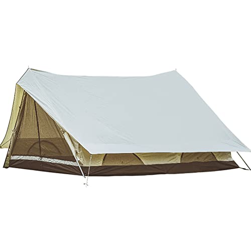 QWAXTRIW Großes Baumwollzelt für 2–3 Personen, Familien-Campingzelt, Turmglocke, Tipi-Zelt, wasserdichtes Tipi-Pyramidenzelt, UV50 + Anti-UV, 2000 mm wasserdicht, ideal für Wanderungen, von QWAXTRIW