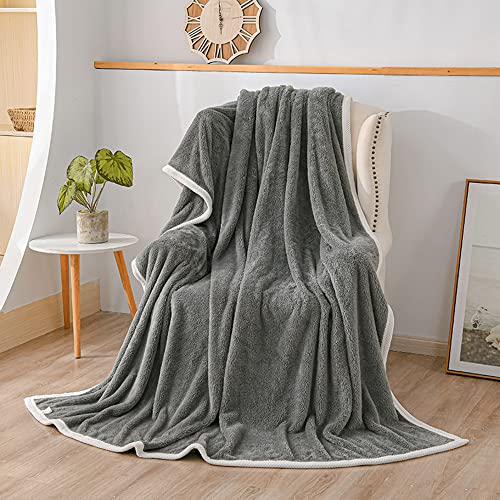 QWAXTRIW Massiver Flanell-Fleece-Decke-Überwurf, Sofa-Überwurf, Flauschiger, gemütlicher Bettüberwurf, Kunstfell, vielseitige Decke für Couch, Schlafzimmer, Reisen, passend für alle Jahreszeiten, 180 von QWAXTRIW