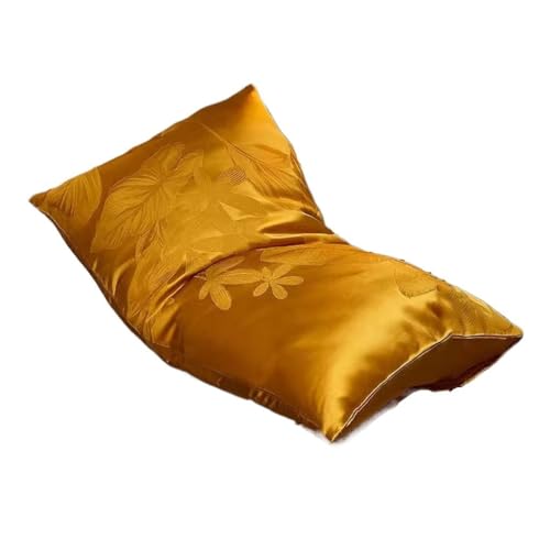 QWAXTRIW Pillows Seidenstoffkissen mit abnehmbarem, weichem und atmungsaktivem Seidenkissen, D-48 * 74 cm von QWAXTRIW