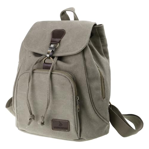 QWAXTRIW Rucksack, stilvoller Canvas-Rucksack für Damen, Reise-Tagesrucksack, Trendige Schultasche mit geräumigem Stauraum von QWAXTRIW