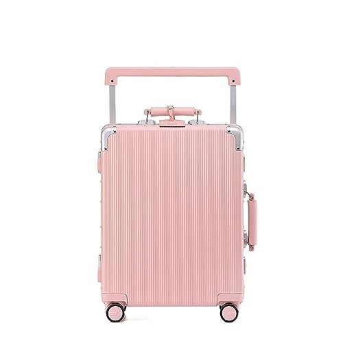 QWAXTRIW Succo -Koffer Aluminium Rahmen Koffer Boarding Hülle Stummschalter Universal Wheel Wide Trolley Hülle Business Koffer reines PC -Material Gepäck großer Koffer (Farbe: G, Taille einzigartig: von QWAXTRIW