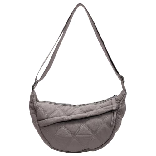 QWAXTRIW Umhängetasche für Damen und Herren, Verstellbarer Riemen, Halbmondtasche, Nylon mit Reißverschluss, Umhängetasche, Trendige Handtaschen, Reise-Umhängetasche von QWAXTRIW