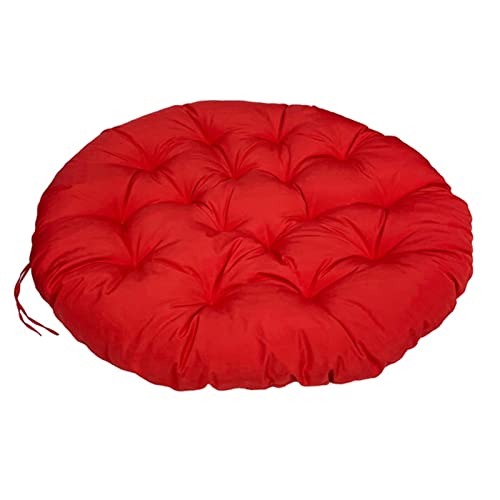 QWAXTRIW Wasserabweisende Schaukelstuhl-Pads, Kissen zum Aufhängen von Egg Chair, rot, rund, 88,9 cm, für Gartenschaukel und Terrassensofa, Komfort-Upgrade von QWAXTRIW