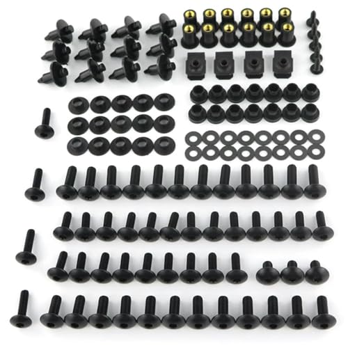 QWBRF - Motorrad Voll Verkleidung Schrauben Kit Edelstahl Clips Mutter Karosserie Schrauben passt für CBR1000RR CBR1100XX CBR125R von QWBRF