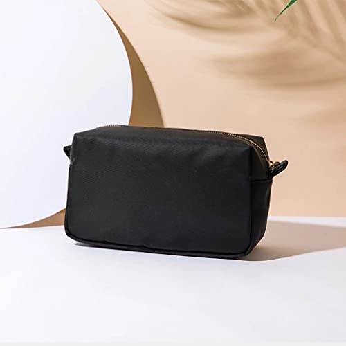 QWEXKLY Schwarze Kosmetiktasche Kosmetikerin wasserdicht Oxford Nylon Tuch Frauen Große Kapazität Tragbare Reisen Kilometers Make-up-Tasche von QWEXKLY