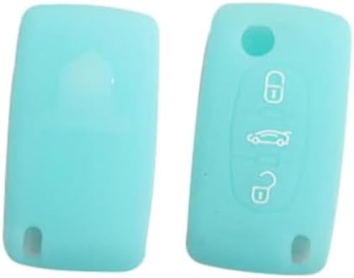 QWLEYCHN 3-Tasten-Silikon-Autoschlüsselhülle, für Citroen C3 C4 C6 Xsara Picasso Berlingo, faltbares Flip-Fernschlüssel-Autoschlüsselgehäuse von QWLEYCHN