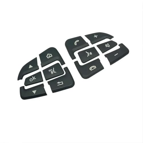 QWLMST Auto Button Aufkleber Passt für Benz C W205 GLC X253 V Class Vito W447 Auto Control Panel Aufkleber-Black von QWLMST