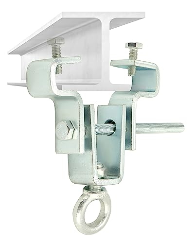 QWORK® Stahl-I-Träger-Aufhänger, Stahlträgerklemme, Boxsack-Zubehör für Balken, einstellbar von 6.3 cm bis 19 cm QWORK® Stahl-I-Träger-Aufhänger, Stahlträgerklemme, Boxsack-Zubehör für Balken, einstellbar von 6.3 cm bis 19 cm von QWORK